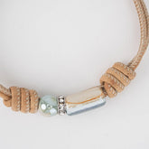 Cork Bracelet with Blue Ceramic Bead